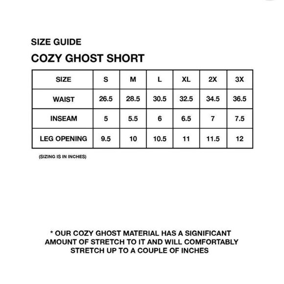 NWT Lonely Ghost Cozy Ghost Fleece Ribbed Shorts Size Large - Picture 7 of 7